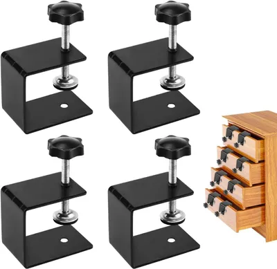 Produktbild von 4 Stück C Klemme, C Zwinge Klemmen aus Edelstahl, Trägerklemme, Tischklemme, Universalhalterung Klemmwerkzeuge Set