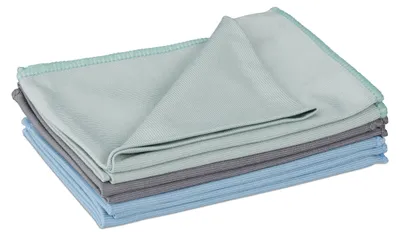 Produktbild von Relaxdays Mikrofasertücher 6er Set, 40x60, saugfähige Poliertücher Allzweckreinigung, waschbar, Küche, Bad & Auto, bunt