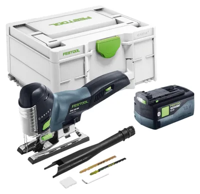 Zdjęcie produktu dla Festool PSC 420 EB-Basic Akumulatorowa wyrzynarka oscylacyjna 18 V 120 mm bezszczotkowa + 1x akumulator 5,0 Ah + Systainer – bez ładowarki