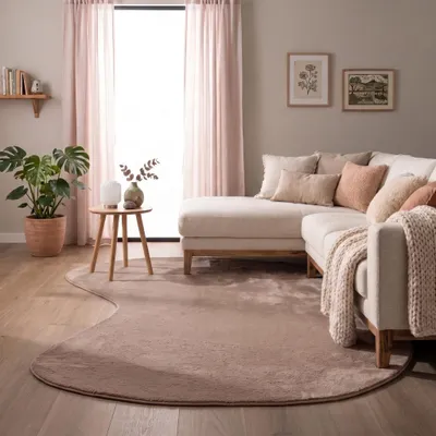 Produktbild von Volero - Flauschiger Teppich - Cozy Ripple Taupe - 160x230cm - Wohnzimmer, Schlafzimmer - Modern, Skandinavisch