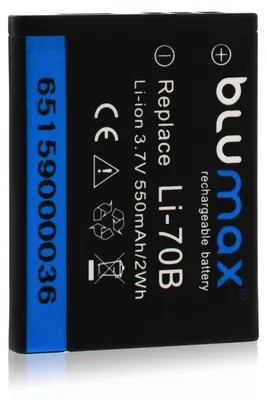 Produktbild von Blumax Akku | für Olympus Li-70B Digitalkamera | Kapazität 550mAh |Spannung 3,6Volt | Video- und Kamerazubehör