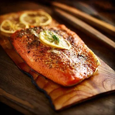 Image de 6 planches de bois de cèdre pour barbecue, arôme de fumée