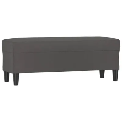 Produktbild von Sitzbank Grau 100x35x41 cm Kunstleder