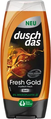 Zdjęcie produktu dla Duschdas Fresh Gold 3w1 Żel pod prysznic, 225ml (PRODUKT Z NIEMIEC)