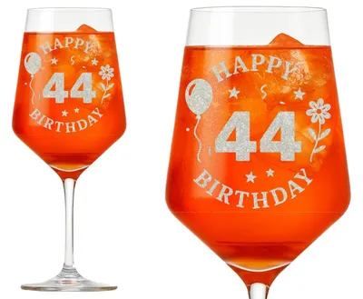 Produktbild von Weinglas Gravur Happy Birthday 350ml spülmaschinenfest idealer Begleiter für jede Feier