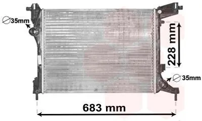 Produktbild von VAN WEZEL 17002413 Kühler Wasserkühler Motorkühler für FIAT 500L (351, 352)