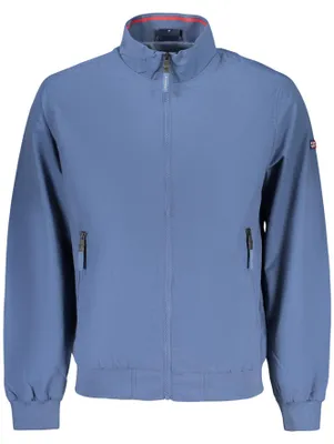 Produktbild von Stilvolle blaue Herrenjacke mit Reißverschluss und Applikationen