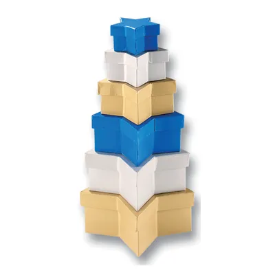 Produktbild von #6xfolia Geschenkboxen-Set STERN, aus Karton, sortiert