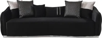Produktbild von Viersitzer Sofa 4 Sitzer Sofas Modern Design Stoff Polyester Schwarz