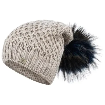 Produktbild von Mädchen Wintermütze Strickmütze Beanie Bommelmütze, Beige