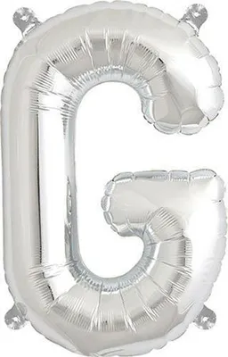 Image de Ballon en plastique 'G' argenté