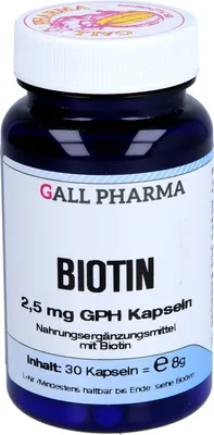 Produktbild von GALL PHARMA Biotin 2,5 mg GPH Kapseln, 30 St. Kapseln