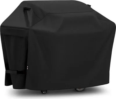 Image de Couverture de barbecue résistante et étanche pour l'extérieur - toile Oxford résistante aux UV - longueur 190 cm - Noir