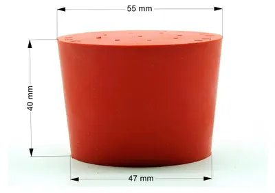 Produktbild von Gummistopfen Rot 55/47mm