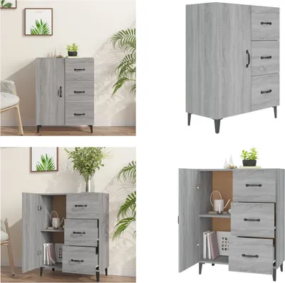 Produktbild von vidaXL Sideboard Grau Sonoma 69,5x34x90 cm Holzwerkstoff - Sideboard - Sideboards - Schrank - Lagerschrank