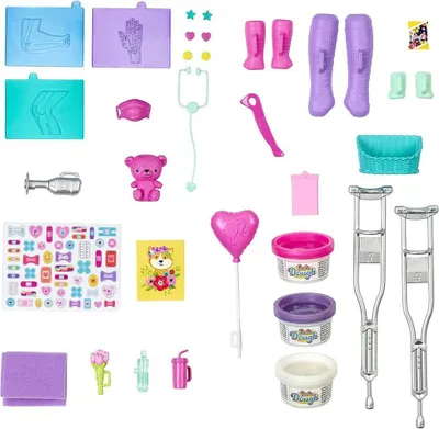 Produktbild von Mattel GTN61 - Barbie - You can be anything - „Gute Besserung“ Krankenstation Spielset mit Puppe