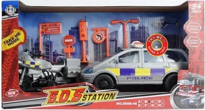 Obrázok produktu pre Záchranné auto so zvukom a svetlami + motorka