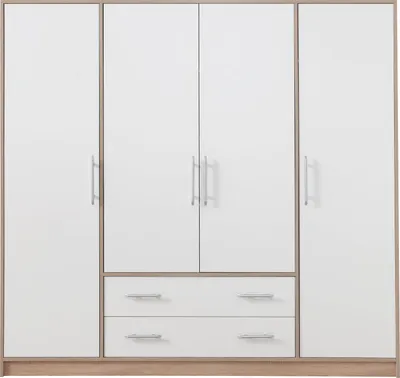 Produktbild von Masseno Drehtürenschrank VANO 200/190/56cm 4-türig Weiß