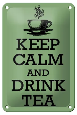 Produktbild von Blechschild Spruch 12x18cm Keep Calm and Drink Tea