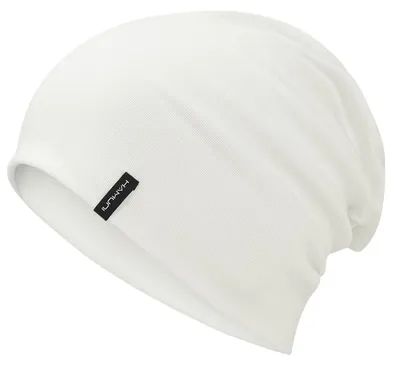 Obrázek produktu pro Čepice typu "slouchy" pro dámy i pány, bavlna, dvouvrstvá, bílá