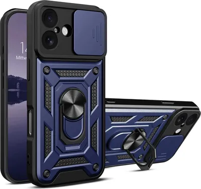 Produktbild von Armor Handyhülle für Apple iPhone 17 Kameraschutz Handy Panzer Case Cover Schutzhülle Outdoor Farbe: Blau
