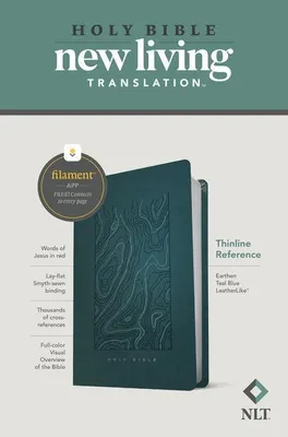 Produktbild von NLT Thinline Reference Bible, Filament Enabled Edition (Red Letter, Leatherlike, Teal Blue)