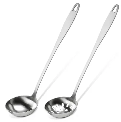 2-teiliges Edelstahl-Suppenlöffel-Set, spülmaschinengeeignet