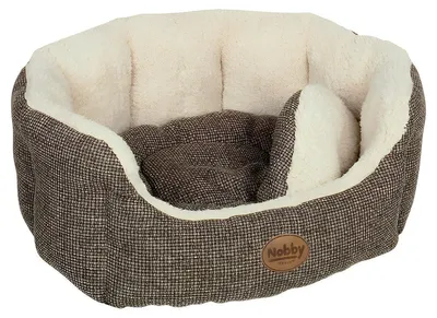 Produktbild von Nobby Hundebett oval Alba braun, Maße: 86 x 70 x 24 cm