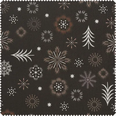 Produktbild von Baumwoll-Stoff "Weihnachtszeit", 140 cm breit, Meterware Schwarz