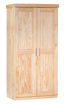 Image de Leovra Armoire 2 portes, naturel.