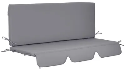 Imagen del producto de Cojín para Balancín de 2 Piezas Cojín de Asiento y Respaldo para Jardín Terraza Exterior130x45x5 cm Gris
