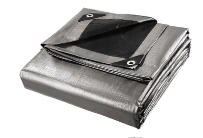 Produktbild von Abdeckplane 260/m² Silber 2 x 3m wasserdicht Plane mit Ösen Gewerbeplane Bauplane Bootsplane für Pool LKW Holz Boot Camping Meterware Sandkasten Outdoor Gartenmöbel Trampolin Holzstapel