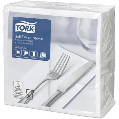 Produktbild von Tork - DinnerFeet 39x39cm 100st White 477579 | Schnappen Sie sich ein 100 Stück