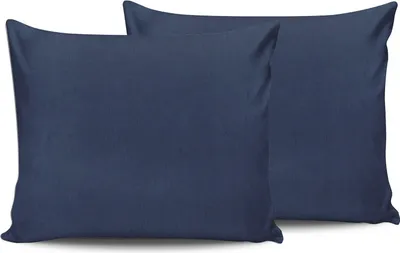 Produktbild von L'Essentiel Linge de Maison, Dark Blue, Dunkelblau, Kissenbezug-Set (2 Stück), 100 % BAUMWOLLE RANFORCE, 50 x 70 cm