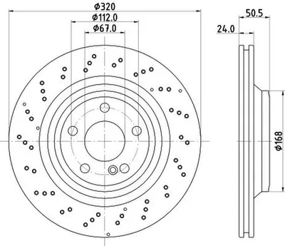 Produktbild von 2x HELLA 8DD 355 133-271 Bremsscheibe Hinterachse