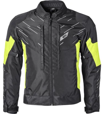 Produktbild von GMS Kasai wasserdichte Motorrad Textiljacke, schwarz/gelb, L
