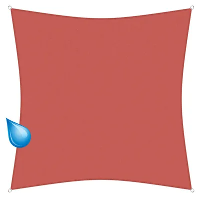 Produktbild von sunprotect 83270 wasserabweisend Sonnensegel Hydro, 3 x 3 m, Quadrat, wasserabweisend, rost-rot