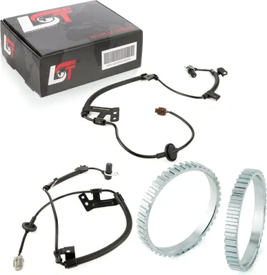 Produktbild von 2x ABS-Sensor und ABS-Ring Set Vorderachse 44 Zähne für NISSAN PRIMERA P11