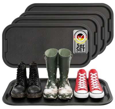 Produktbild von Schuhabtropfschale, Abtropfwanne Schuhe, 5 Stück, 39x79x2 cm