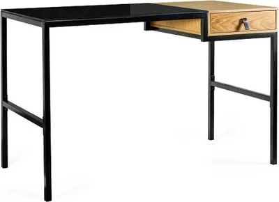 Productafbeelding van Bureau Unique Leste JSBG-142-1, zwart, staal, 120 x 76 x 60 cm - Merk: Unique - EAN: 5908242416175
