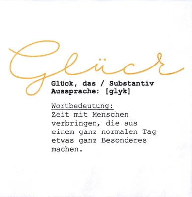 Produktbild von Räder Cocktailserviette 25x25cm, Glück