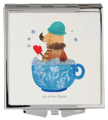 Produktbild von Mr. & Mrs. Panda Handspiegel Nachtfalter Schaumbad - Weiß - Geschenk, WC, Taschenspiegel, Kleiner Spiegel, Baden, Schminkspiegel, Kosmetikspiegel, Reise, Badezimmer, Bad