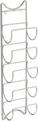 Produktbild von Zeller Wand-Flaschenhalter, 5 Flaschen, Metall verchromt - 15x10,5x61; 27373