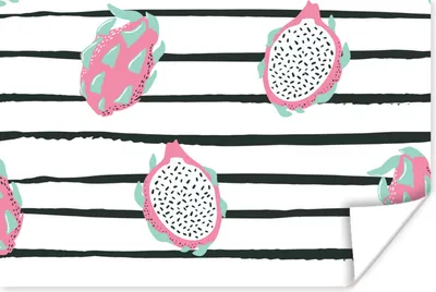 Produktbild von MuchoWow® Poster Sommer - Obst - Streifen 120x80 cm - Bilder