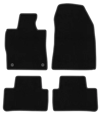 Image de Tapis de sol en moquette pour Opel Astra VI 2021- (à hayon/break) – jeu 4 pièces, noirs, sur mesure – Wielganizator BASIC