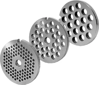 Produktbild von Lochscheibensatz 3 mm + 6 mm + 8 mm Bohrung für alle gängigen Fleischwolf Größen 7
