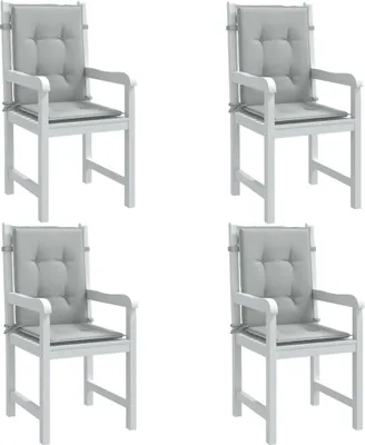 Produktbild von Design Niedriglehner-Auflagen 4 Stk. Melange Hellgrau 100x50x4cm Stoff, Klassische Sofas 2024 Neu