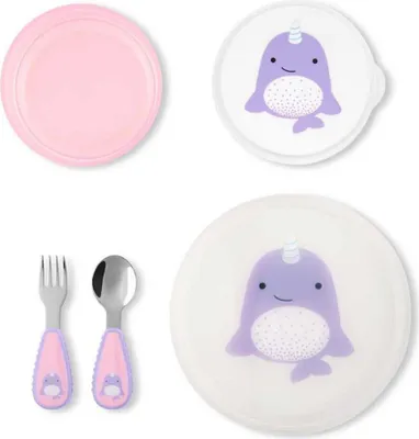 Produktbild von Skip Hop Narwal Essset Für Kinder Rosa  Rosa One Size