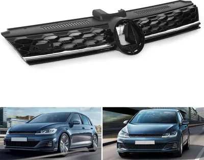 Produktbild von Glänzend schwarzes Beleuchtungspaket, Wabengitter mit Chromstreifen, Ersatz für MK7.5 GTD 2017–2020