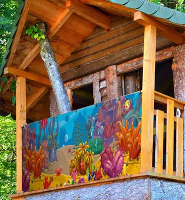 Produktbild von Balkonbanner Meeresgrund Balkon Sichtschutz Garten